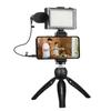 Puluz Live Recording Set Tripod + LED Lamp + Microphone + Phone Clip PKT3132B