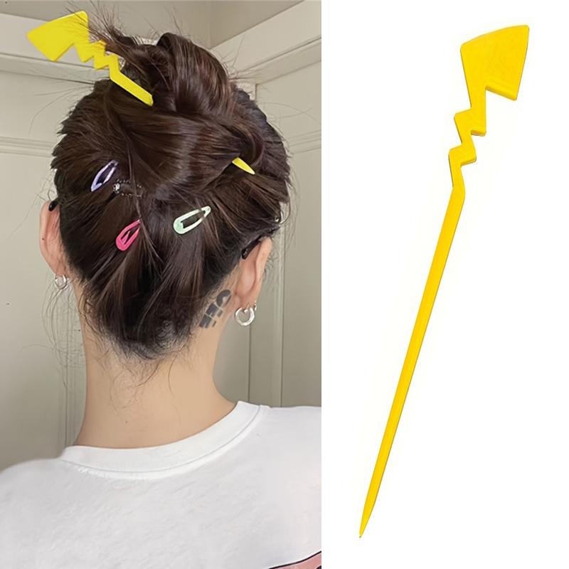 

2pcs/set Cartoon Llightning Hair Stick Funny Hair Clip Women Hair Accessories