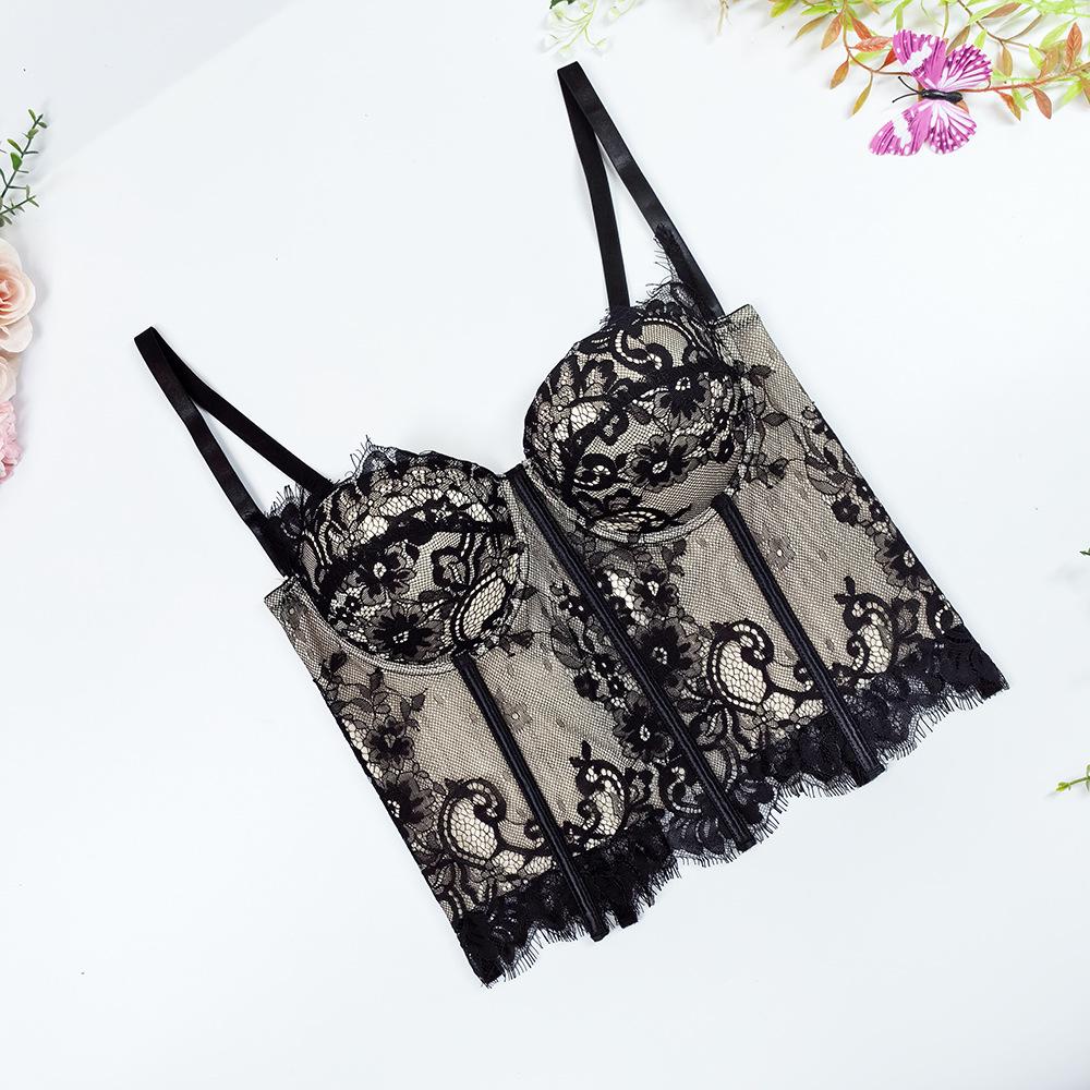Cross-Border Bestseller: Sexy Lace Strapless Bustier with Cut-Out Design