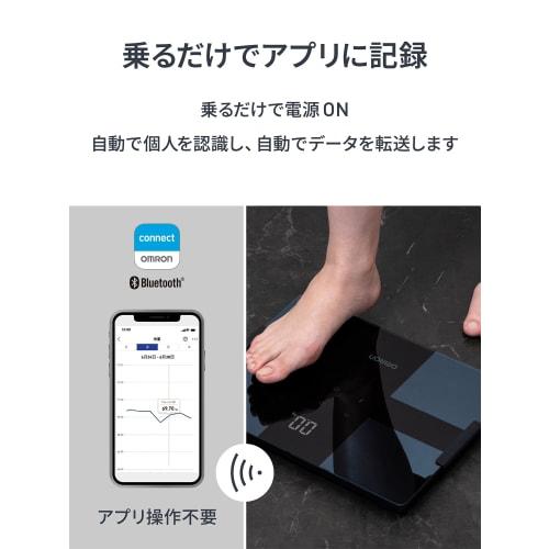 OMRON Weight Body Composition Meter Body Scan Black KRD-503T-BK Smartphone Linked Automatic Data Transfer Automatic Recognition Measurement starts jus