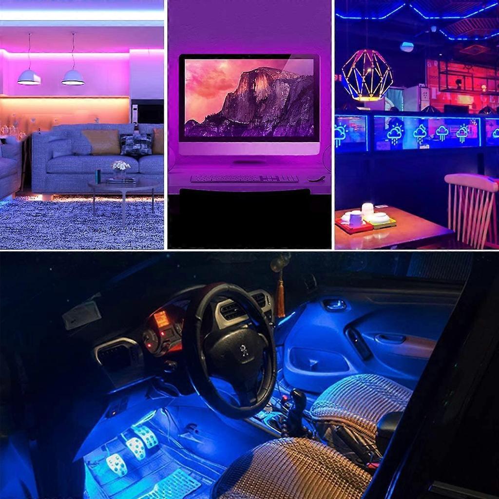 Striscia LED per Interni Auto, 72 LED Luce d'Atmosfera RGB