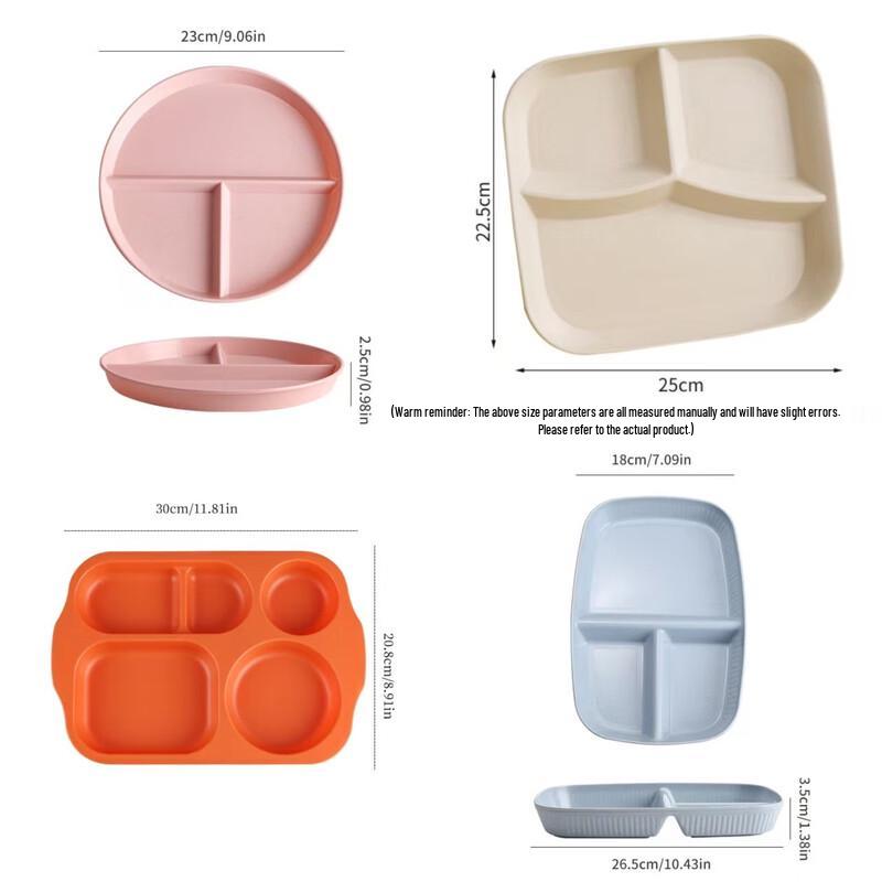 Wheat Straw Divided Meal Plate