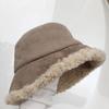 Fashionable Winter Womens Bucket Hat Plush Lambswool Fabric For Stylish And Outfits Warm