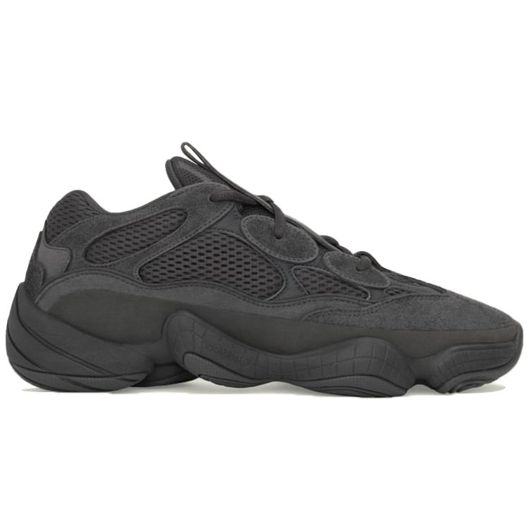 Adidas Originali Yeezy 500 Utility Black Material Piele de căprioară Vârf Rotund Cu Șireturi Absorbție Șocuri Antiderapant Durabil Top Jos Pantofi de Tată F36640-2020