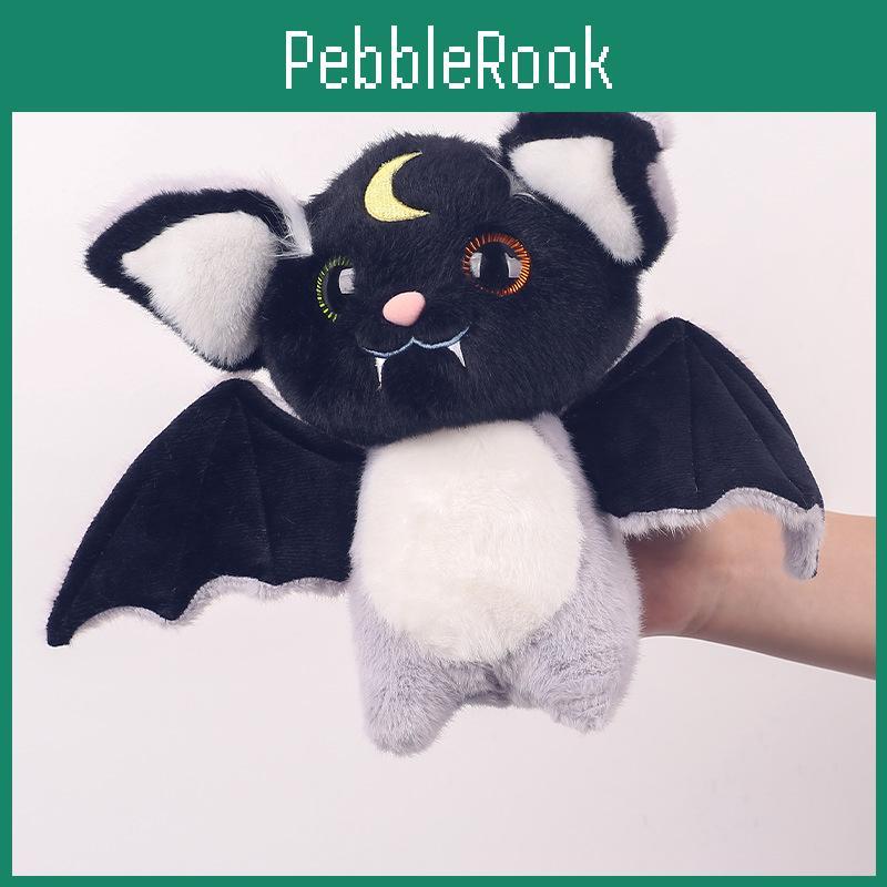 Cute Bat Plush Toy With Moon And Star Embroidery Design For Kids And Collectors