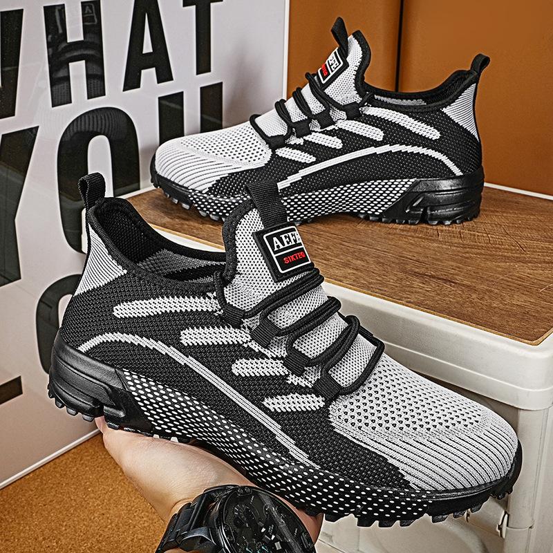 

Casual outdoor summer new breathable sports running shoes hiking shoes comfortable and trendy 47 сірий колір