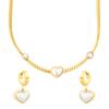 Fashion Stainless Steel Earrings Necklace Women's Light Luxury High-end Love Jewelry Set