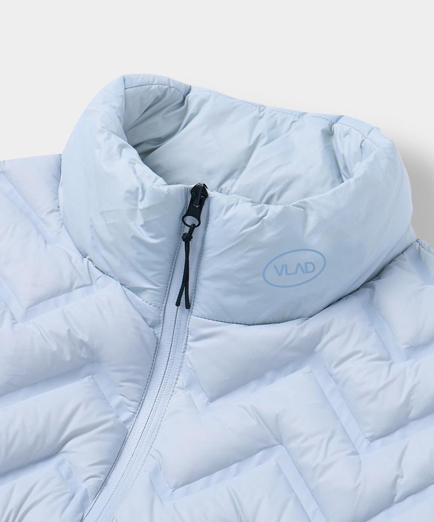 Dimitri Black Vlad Light Shell Lightweight Down Jacket_Herringbone Welding Sky Blue