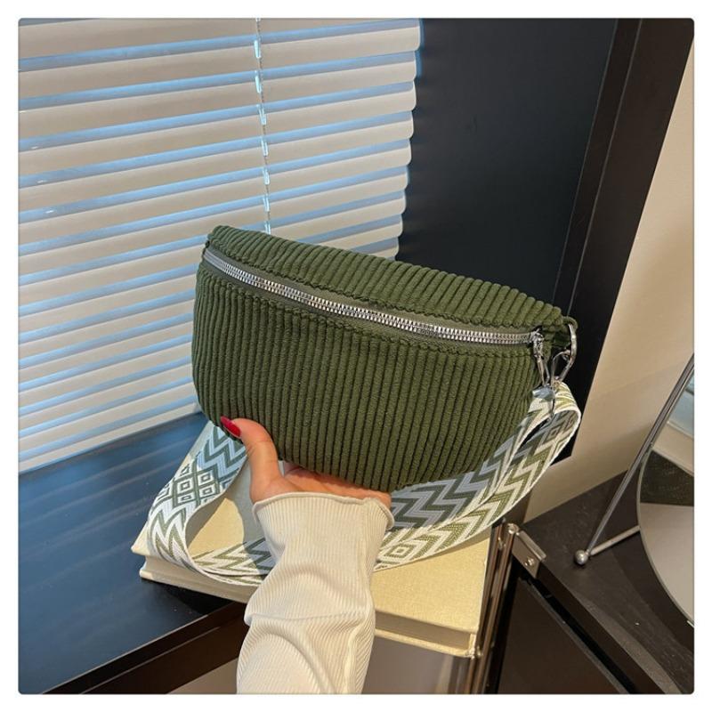 Velvet Bag Women's Large-capacity New Autumn and Winter Niche Design Broadband Messenger Bag Saddle Bag