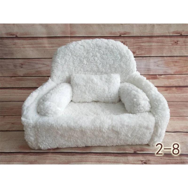 Mini Sofa Newborn Photography Props Chair Full Moon Baby Shooting Sofa Baby Taking Pictures Soft Small Seat Solid Color Sofa