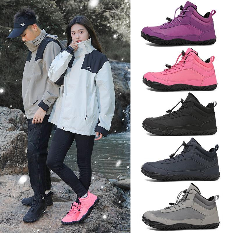 2025 autumn and winter 2025 direct sales new velvet waterproof snow boots warm and breathable couple high-top casual cotton shoes