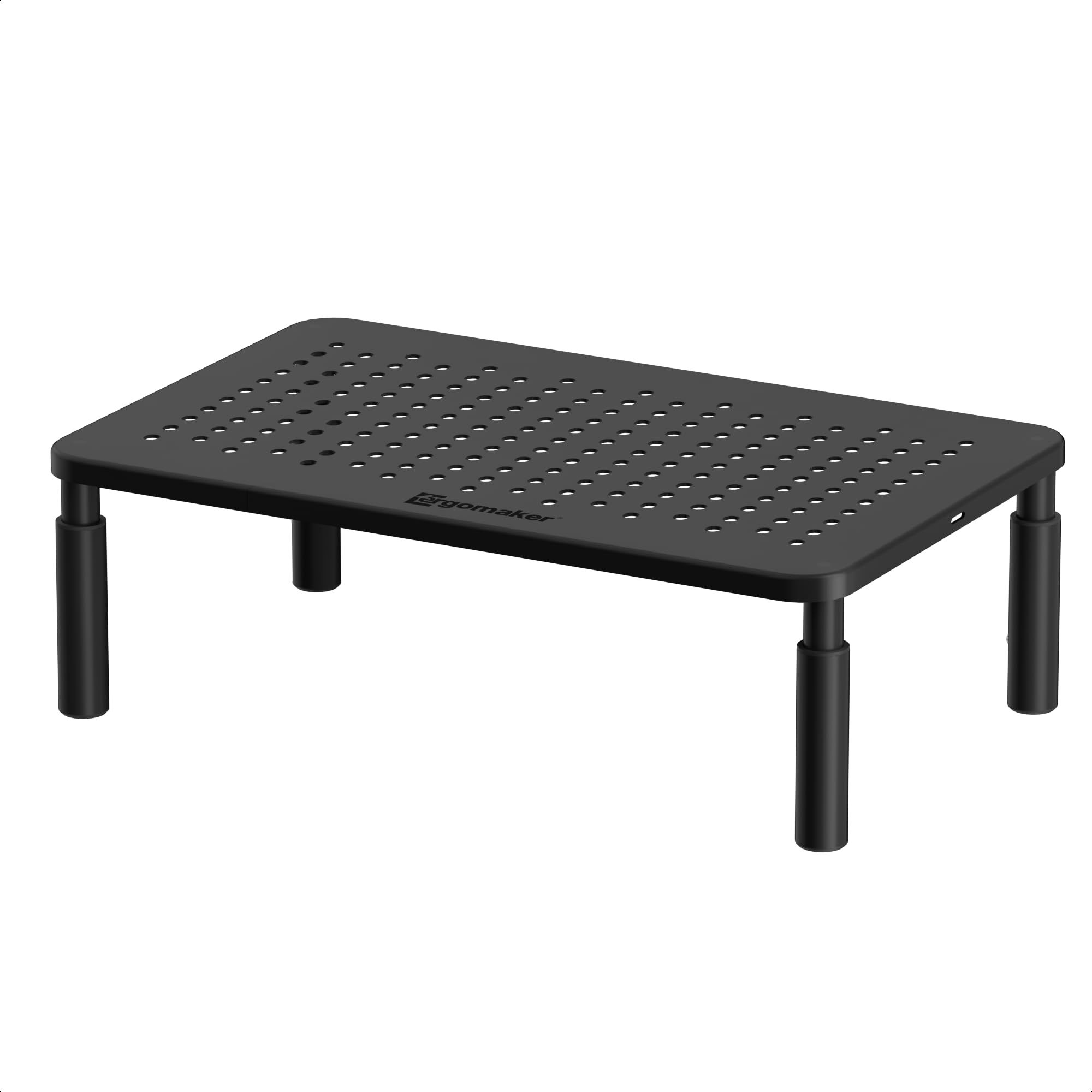 

ERGOMAKER Monitor Desktop Monitor PC Height Posture Perforated Desktop No Tools 20KG Load 1 Black Stand, Stand, Stand, 3-Level Adjustment, Non-Slip,