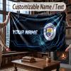Custom Name Flannel Throw Blanket Manchester City Pattern Warm Home Decoration