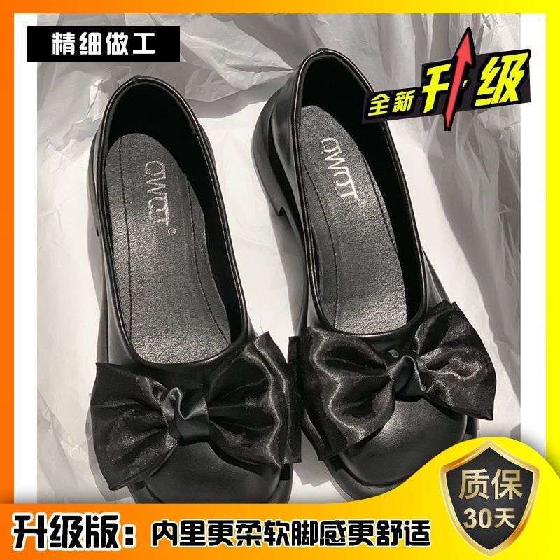 British style small leather shoes girl 2025 new summer retro single shoes Doudou shoes fairy late evening wind Mary Jane shoes