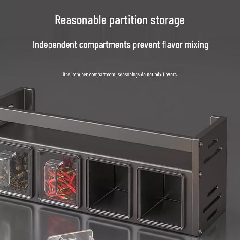 Yunshuang 3-Tier Countertop Kitchen Spice Rack with Seasoning Jars & Spoons