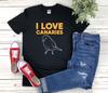 Canary Lover and Kids Tshirt, I Love Canaries, Bird Lover and Kids Tshirt, Bird Watcher Gift, Gifts For Bird Lovers, Bird Owner Gift