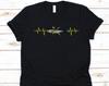 T-shirt Battement de Cœur Pêche au Thon, Cadeau Pour Pêcheurs, T-shirt Pêche au Thon Pour Hommes et Femmes, Amoureux de la Pêche, Design Thon Jaune, Poisson Thon
