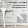 3 Pieces Garden Bistro Set, Cast Aluminium Outdoor Dining Set with 2 Chairs and Round Table with Parasol Hole, White