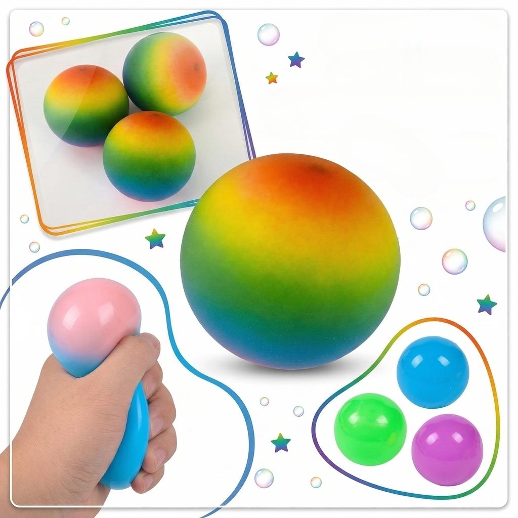 Foam Stress Ball Set Soft Ball for Hand Exercise Sensory and Relaxation for Office Home School Use