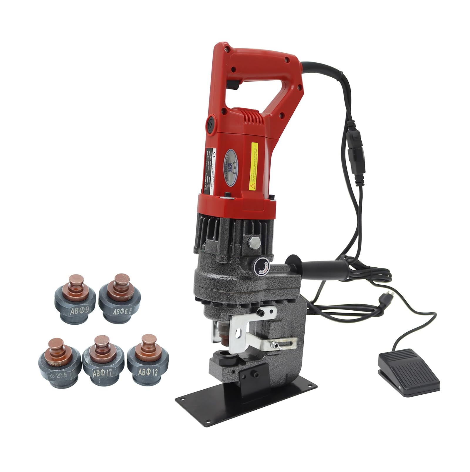 

INTBUYING Electric Hydraulic Puncher 10t Powerful Hydraulic Punch Hole Drilling Channel Steel Angle Steel Copper Plate Aluminum Plate Steel Plate Iron