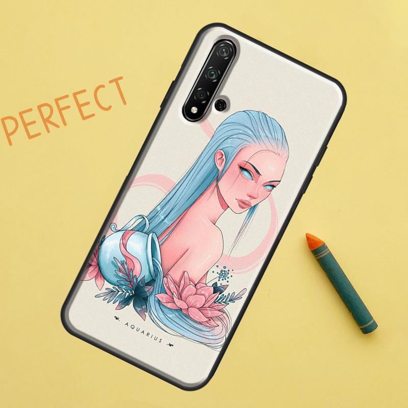 Horoscope Girl Scorpio Taurus Virgo For Huawei Nova Y91 Y70 Y72 Y73 Y60 Y90 Y61 8i 7i 11i 12i 12s 9 10 SE P20 P30 P40 Lite Case