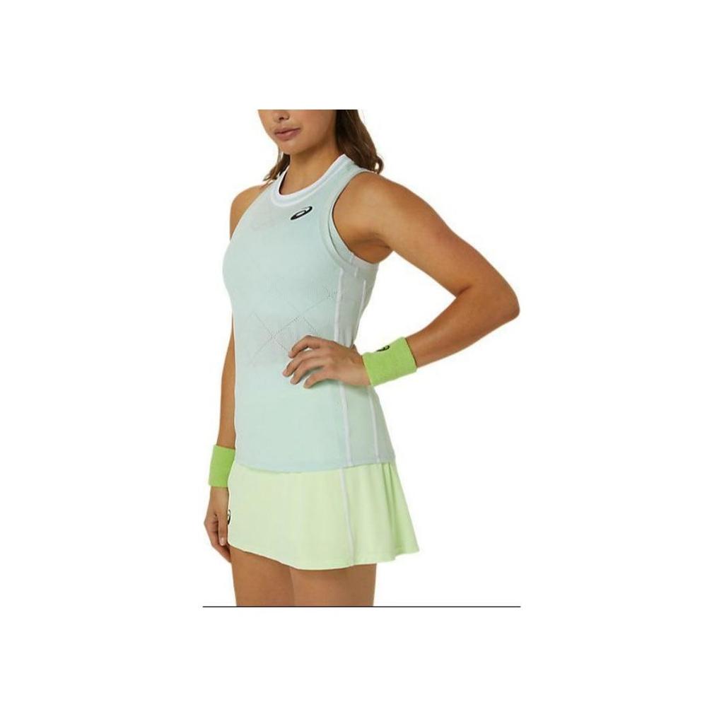 Asics Match Actibreeze Tank Logo Print Sleeveless Top Women tops Light-Blue 2042A291-409