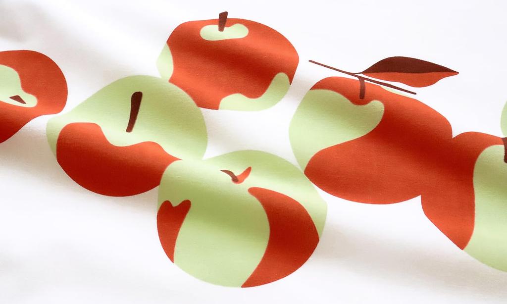 Some No Anbo Tenugui Hand Tokuoka Made In 35cm X 100cm (Japanese Towel) "Iro Ringo" (Colored Apple), Hand-dyed, 100% Cotton, Weave, Japan,