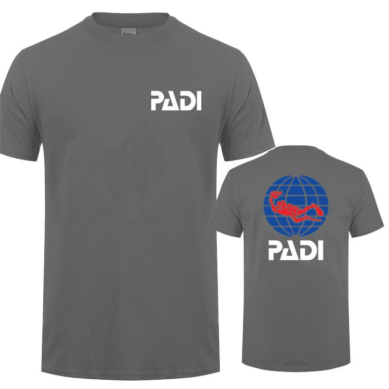 Potápěč Padi Tričko Unisex Ležérní Bavlněné Krátký Rukáv Vrcholy Lh373