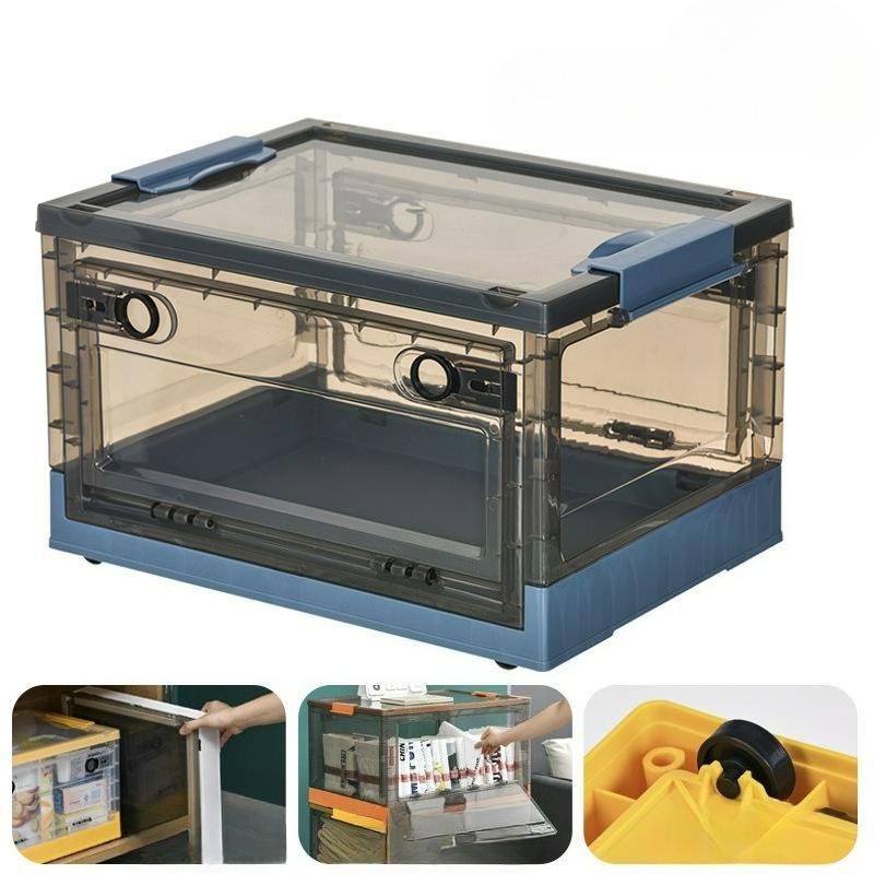 Book Storage Box Foldable Student Book Box Dormitory Book Sorting Box Transparent Household Storage Book Box