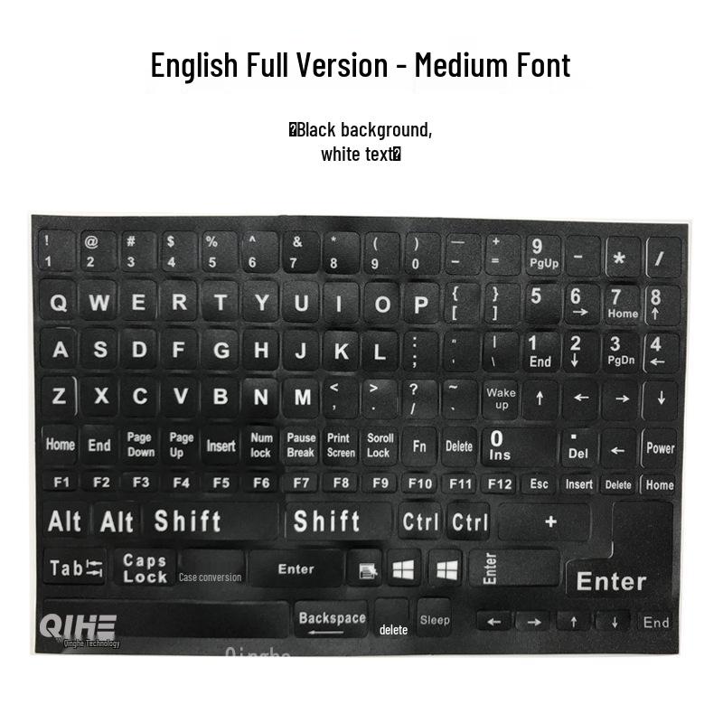 

Multilingual Keyboard Stickers: Spanish, Arabic, German, Hebrew & English for MacBook