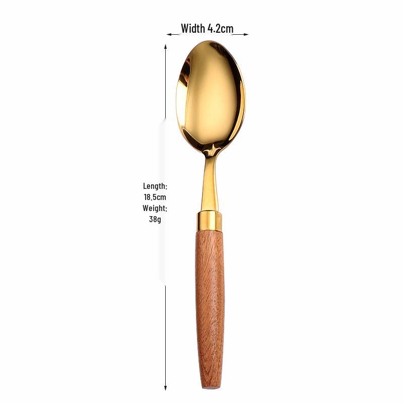 Sapele Holzgriff 304 Edelstahl Westliches Besteck