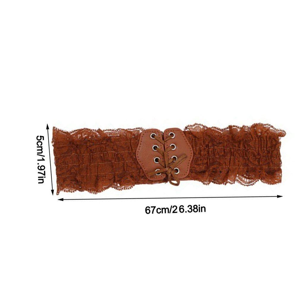 Retro Lace Wide Waist Belt Decorative Body Shapewear Fashion Waist Seal  For Women Lady Girl Bridal