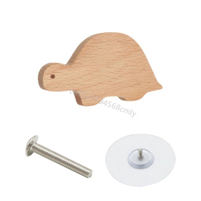 Furniture Knob with Fun Animal Wooden Drawer Handle Handle 6XDE
