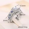 Cao Shi Fashion Zircon Stackable Rings: Luxury Multi-layer Square Design Set