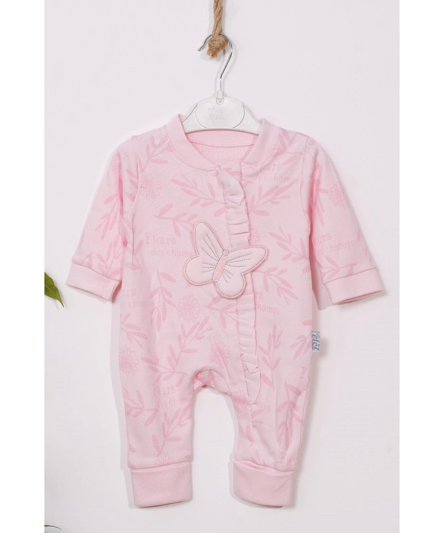 

Комбинезон для маленьких девочек из 100% хлопка с вышивкой бабочкой