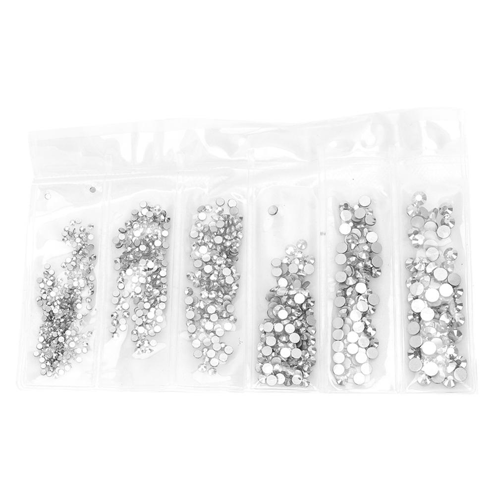   Colorful   Glass Nail Art Rhinestons Decoration Costumes Material Package(Silver)