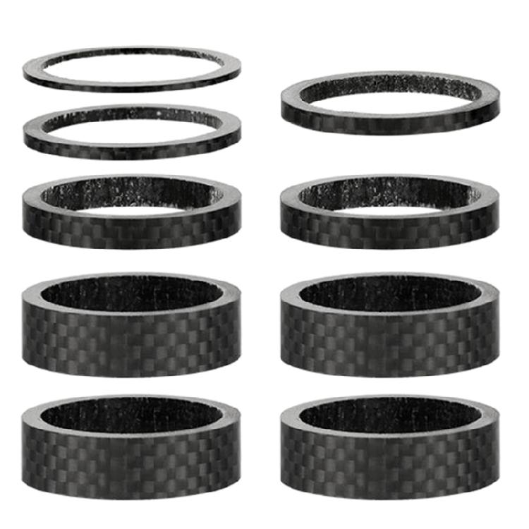 7/9Pcs Carbon Fiber Headset Spacer Replacement Road Bike Stem Washer Bicycles Handlebar Stem Rise Up Adjust Washers
