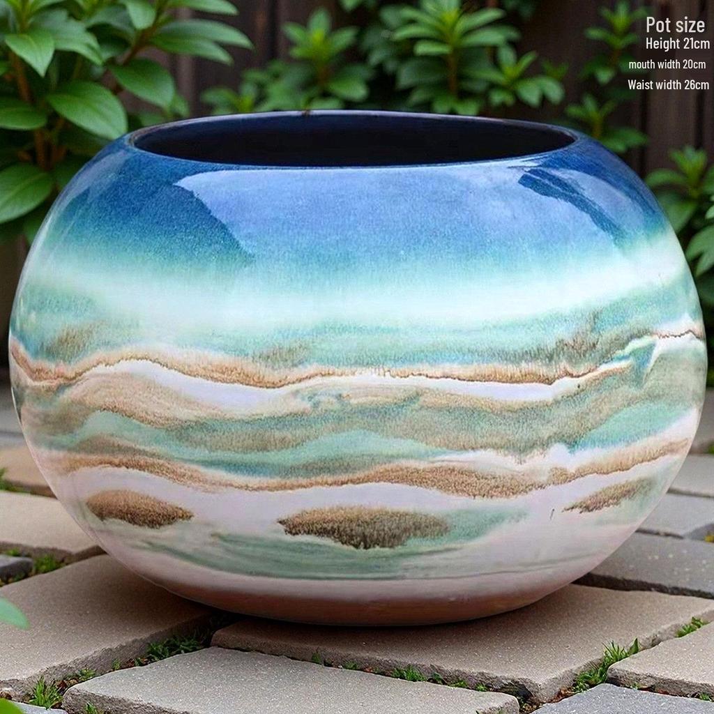 Extra Large Breathable Ceramic Pot for Bougainvillea, Roses, Chlorophytum, and Succulents