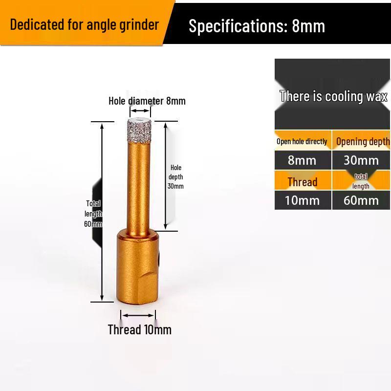 Dual-Purpose Angle Grinder Drill Bit for Porcelain, Granite, and Vitrified Tiles