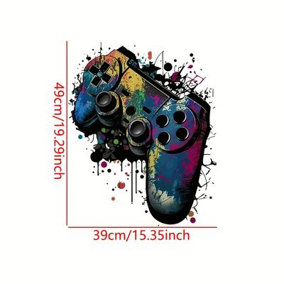 Naklejki Ścienne Graffiti Kontrolery do Gier i Naklejki Dekoracyjne, Idealne Prezenty do Pokojów Esports, Sypialni Chłopięcych, Dekoracji Domu