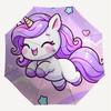 1PC Unicorn Cute Automatic Open/Close Umbrella with Windproof, 8-Rib Sturdy Canopy, Durable Ribs, Fashionable Design, Outdoor Accessory, Fun Prin, Hol