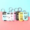 Mini Cute Lid Calculator Display Office Supplies Primary School Exam Public Use Portable Calculator Pocket Size Keychain