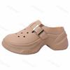 Fashion Fashion Versatile Casual Thick Soled Hole Slippers for Women Spring 2025 New Comfortable Buckle Designed Non Slip Chunky Sandals