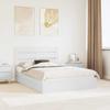 vidaXL Storage Bed with Headboard White 140 X 190 Cm Wood Composite