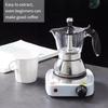 200ML/300ML Stainless Steel Espresso Maker Portable Transparent Visible Mocha Pot Household Brewing Coffee Pot