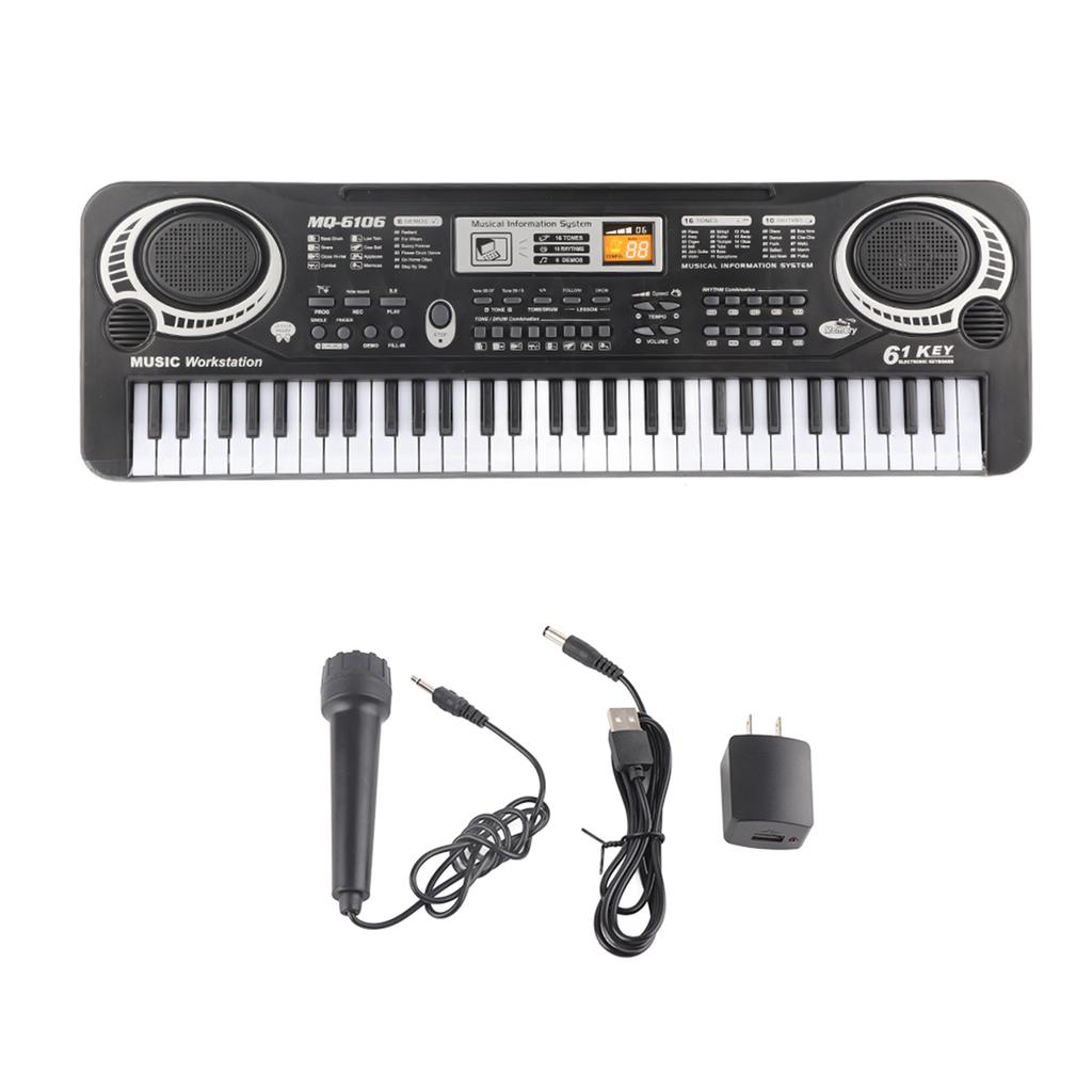 61‑Key Electric Digital Key Board Piano Musical Instruments Kids Toy with Microphone