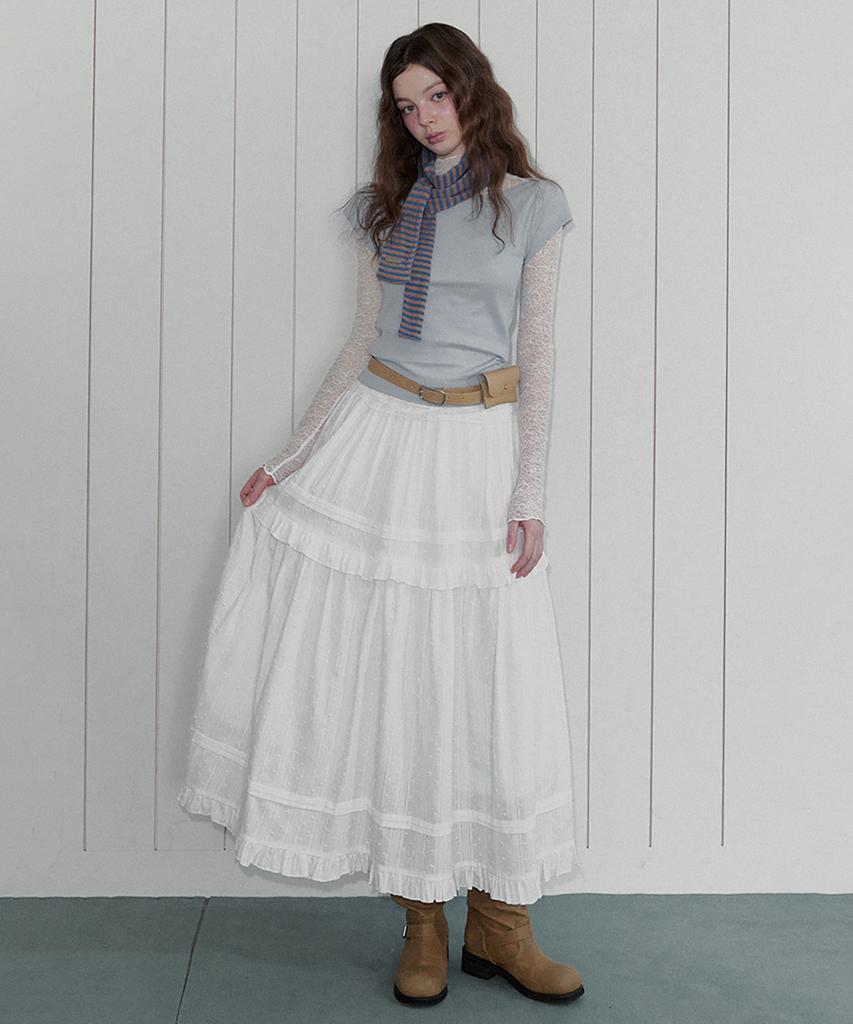 Teuwi Kiren Frill Full Long Skirt