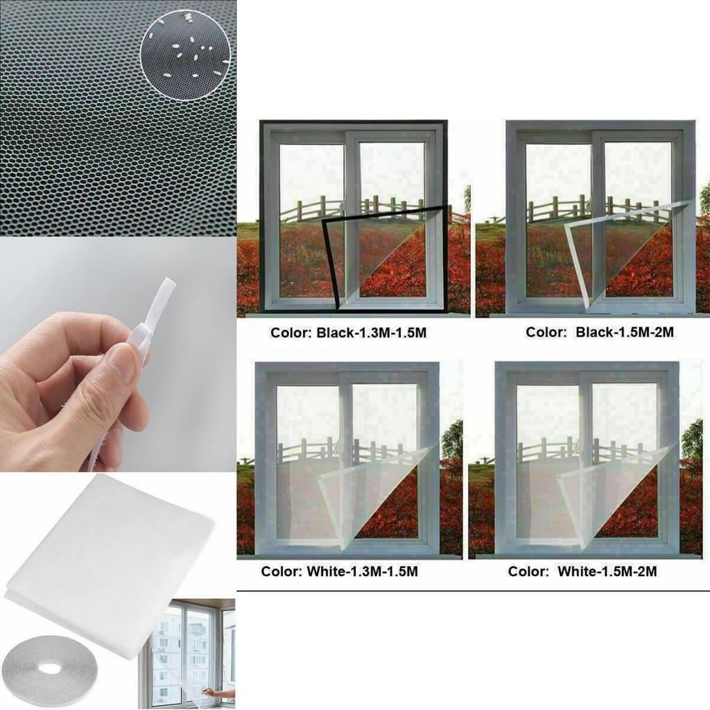Premium Window Mesh Door Curtain With Self-adhesive Net Guard For Mosquitoes And Bugs