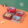 Caixa de Armazenamento Exquisita de Lata de Natal com Tampa para Biscoitos, Doces, Salgadinhos, Embalagem de Presente de Chocolate