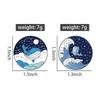Ocean Whale Enamel Pins Sea Wave Starry Moon Brooches Lapel Badges Clothes Cartoon Fun Animal Jewelry Gift for Kids Friends